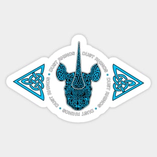 DR Celtic Knotwork Blue Sticker